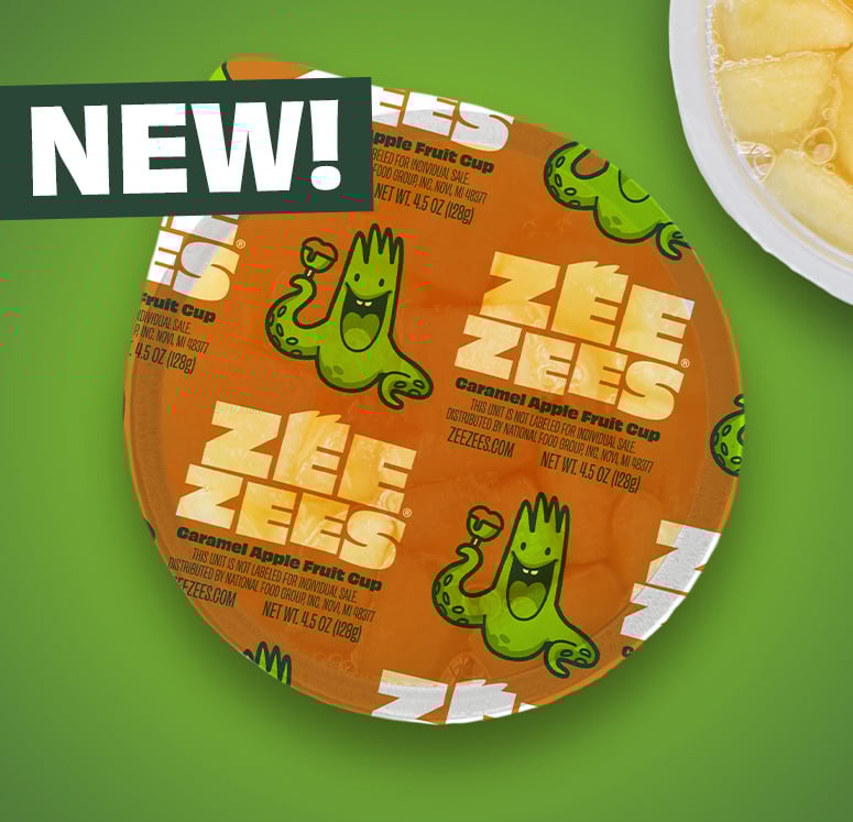 (NEW)Zee Zees Fruit Cups - Caramel Apple - POS