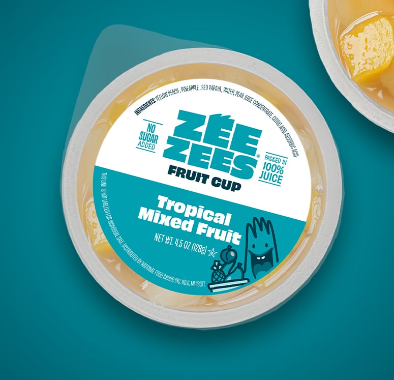 Zee Zees Fruit Cups - Tropical Mixed Fruit (import) - POS