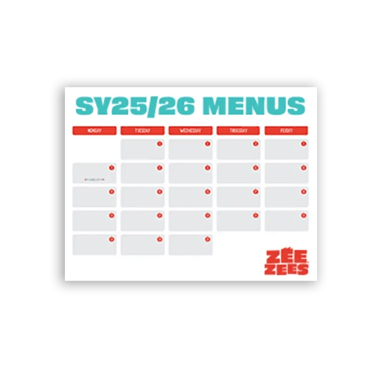 SY25/26 Menu Templates